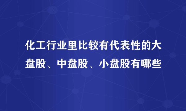 化工行业里比较有代表性的大盘股、中盘股、小盘股有哪些