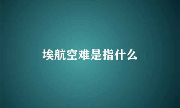 埃航空难是指什么