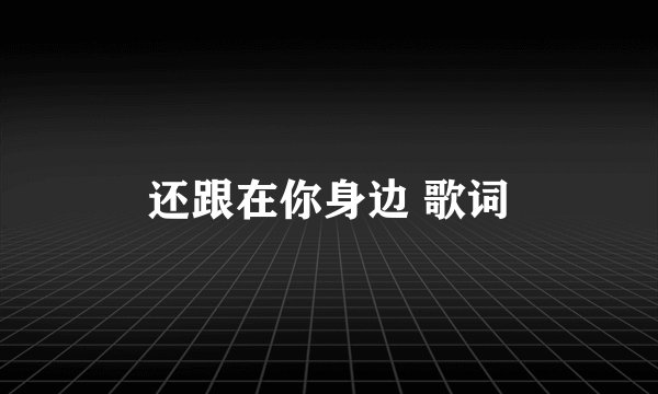还跟在你身边 歌词