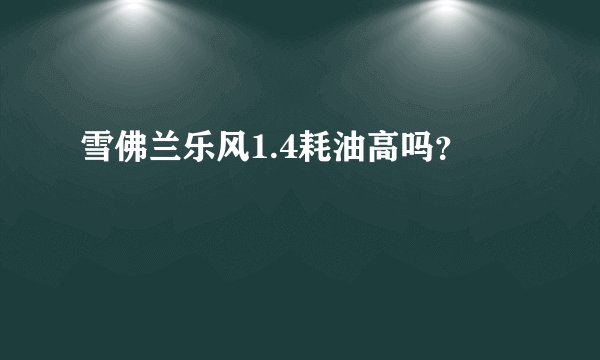 雪佛兰乐风1.4耗油高吗?