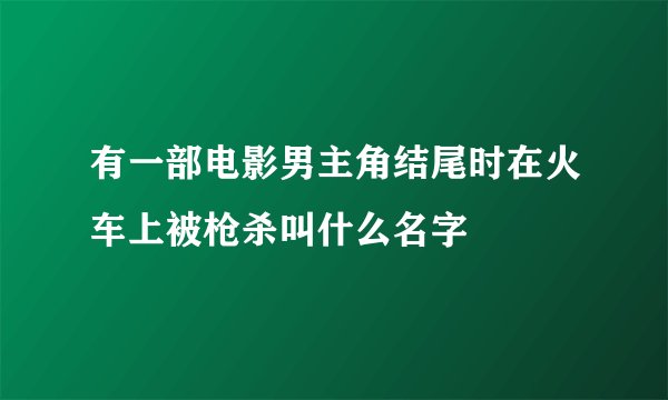 有一部电影男主角结尾时在火车上被枪杀叫什么名字