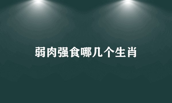 弱肉强食哪几个生肖