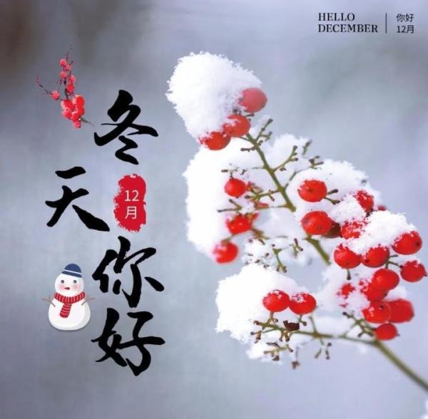 十一月再见早安祝福图片 12月你好暖心早上好祝福