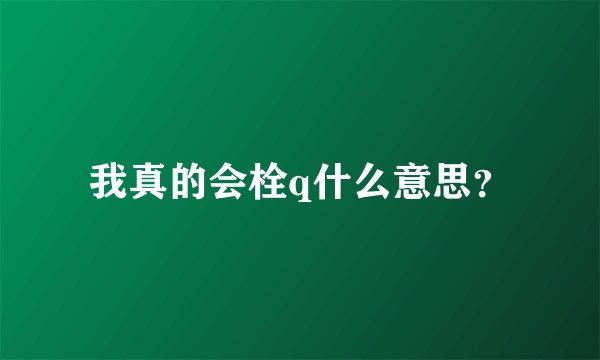 我真的会栓q什么意思？