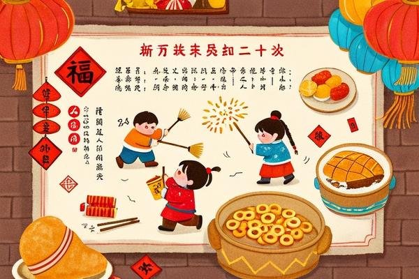 过年习俗腊月二十到年三十顺口溜