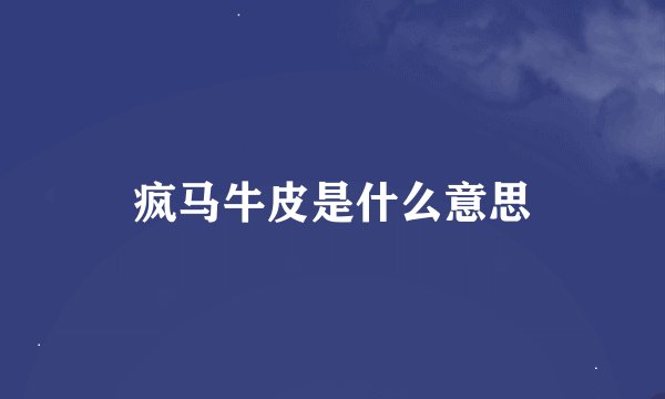 疯马牛皮是什么意思