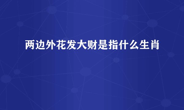 两边外花发大财是指什么生肖