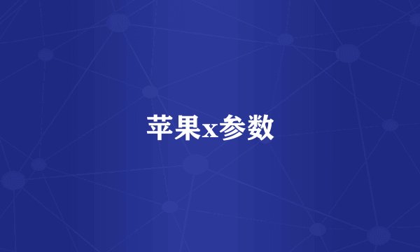 苹果x参数