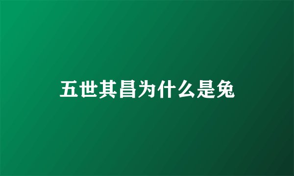 五世其昌为什么是兔