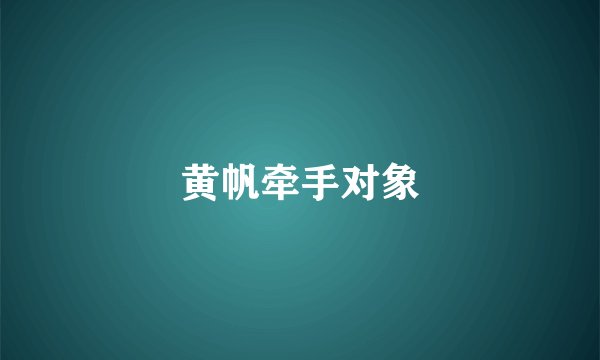 黄帆牵手对象