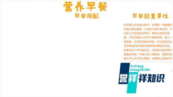 营养早餐手抄报