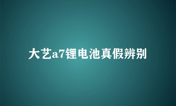 大艺a7锂电池真假辨别