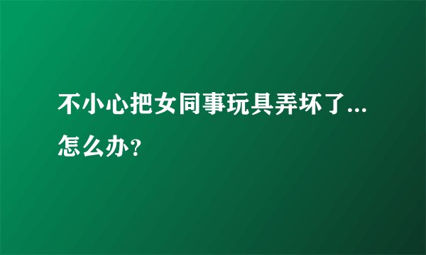 不小心把女同事玩具弄坏了...怎么办？