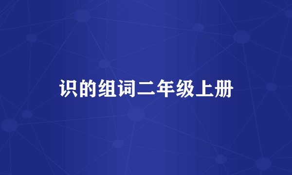 识的组词二年级上册