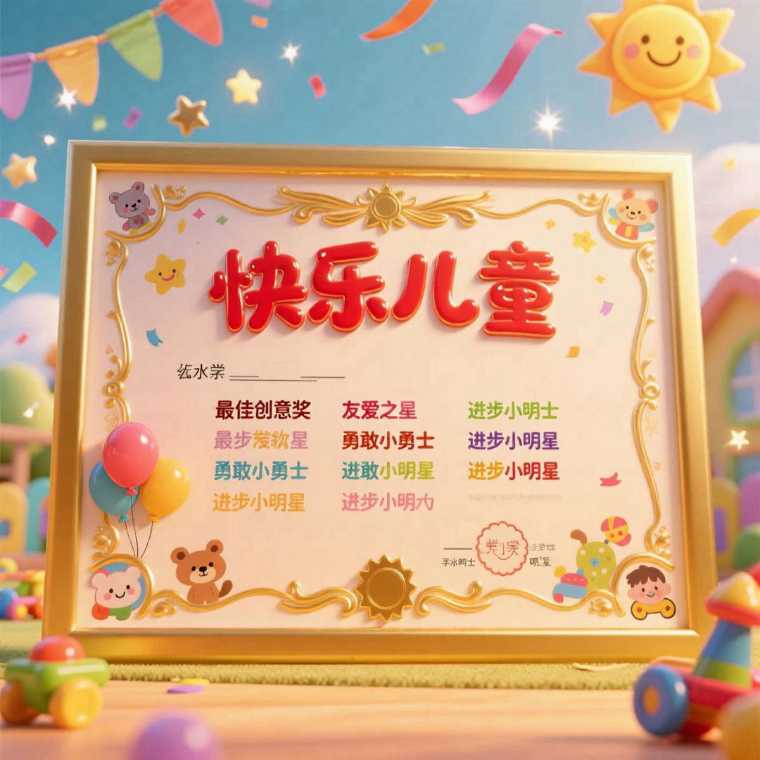 幼儿园奖状荣誉称号大全