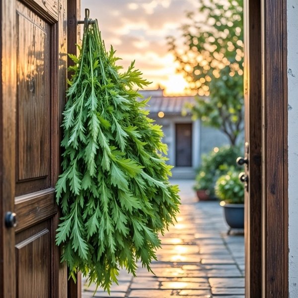 艾草挂门口左边是面对门左边吗