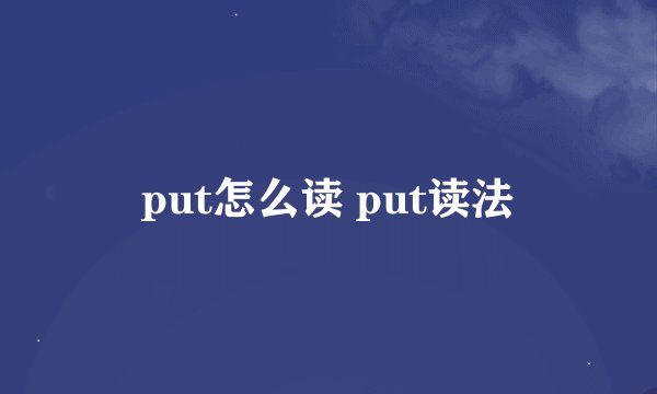 put怎么读 put读法