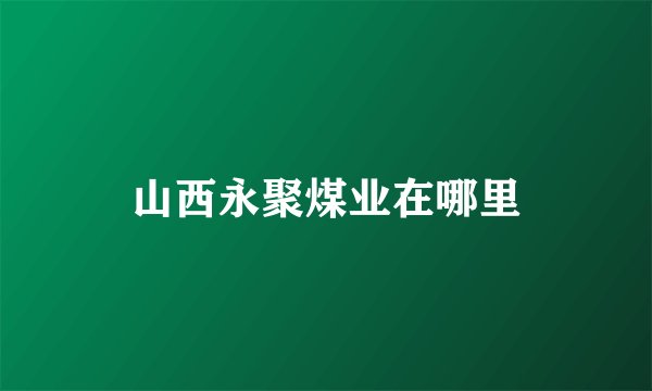 山西永聚煤业在哪里