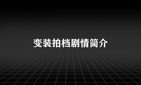 变装拍档剧情简介