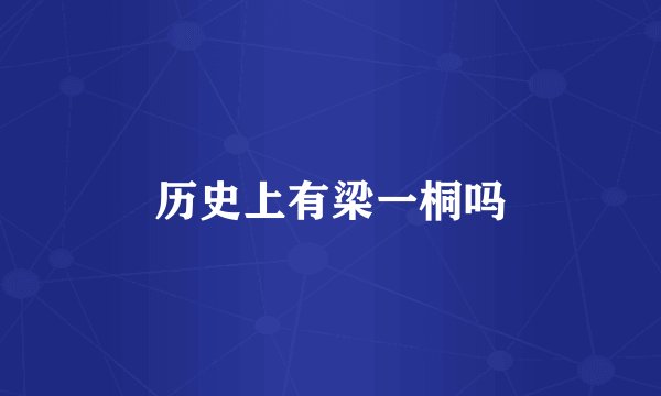 历史上有梁一桐吗