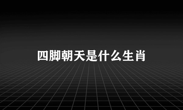 四脚朝天是什么生肖