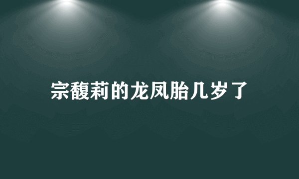 宗馥莉的龙凤胎几岁了