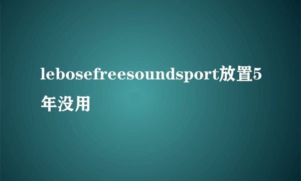 lebosefreesoundsport放置5年没用