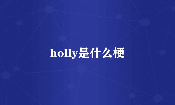 holly是什么梗