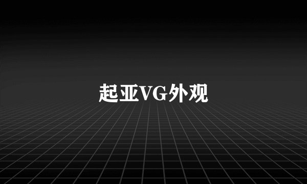 起亚VG外观