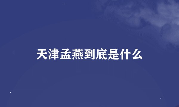 天津孟燕到底是什么