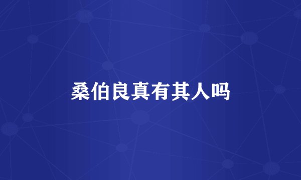 桑伯良真有其人吗