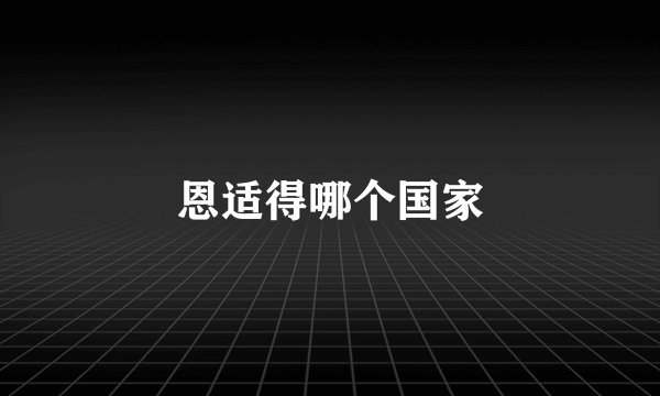 恩适得哪个国家