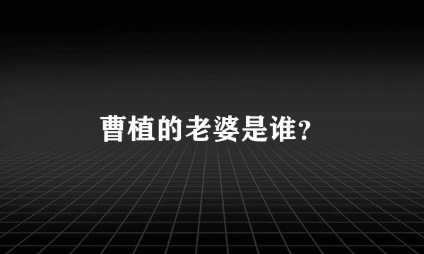 曹植的老婆是谁？