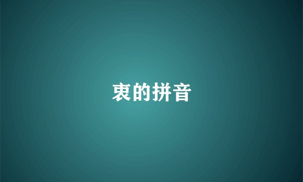 衷的拼音