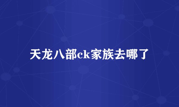 天龙八部ck家族去哪了