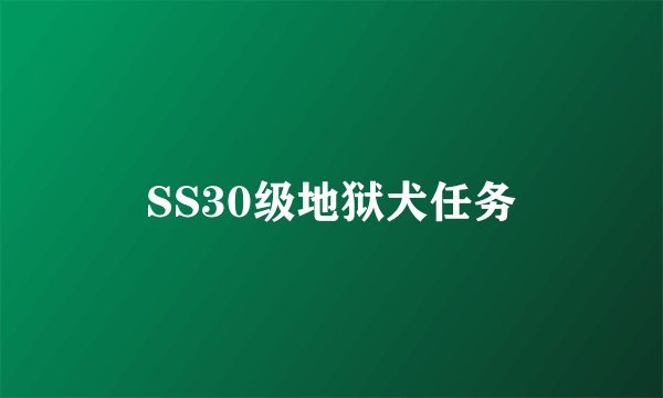 SS30级地狱犬任务