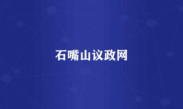 石嘴山议政网