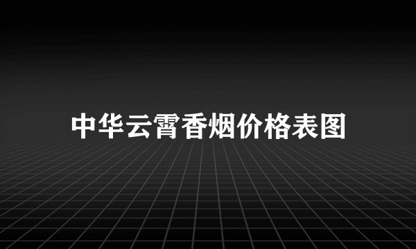 中华云霄香烟价格表图