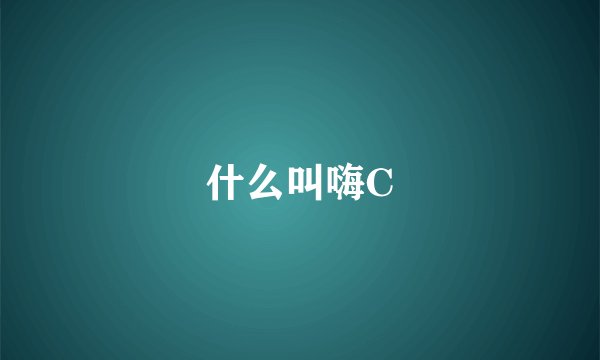 什么叫嗨C