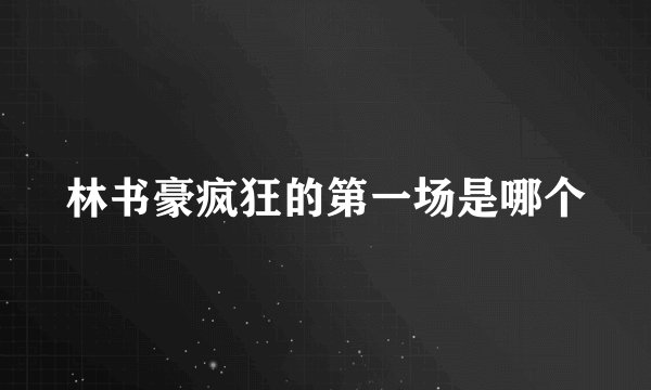 林书豪疯狂的第一场是哪个