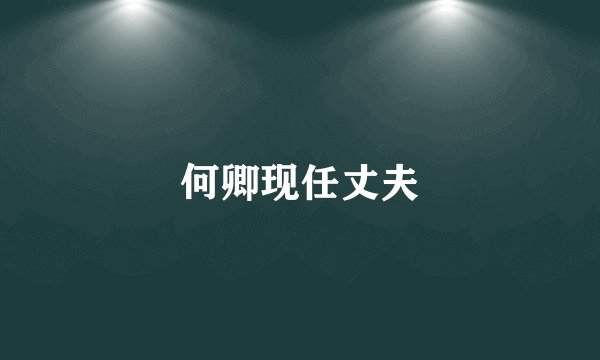 何卿现任丈夫
