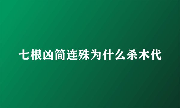 七根凶简连殊为什么杀木代