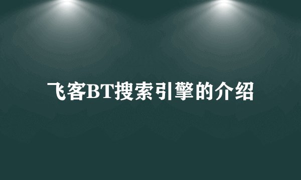 飞客BT搜索引擎的介绍