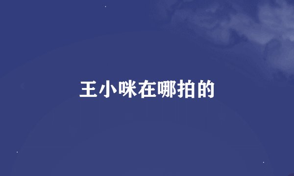 王小咪在哪拍的