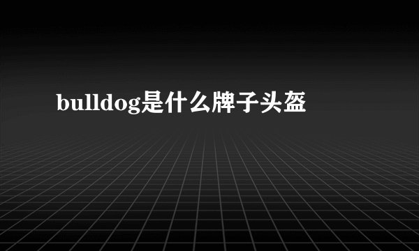 bulldog是什么牌子头盔