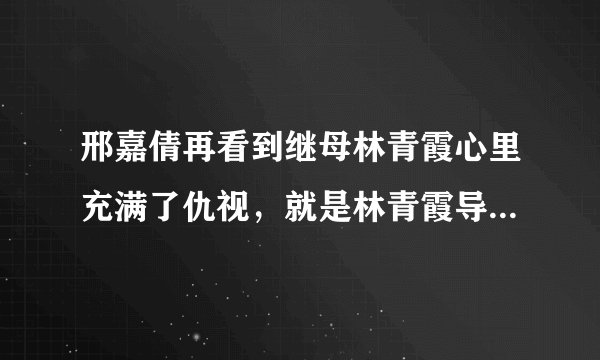 邢嘉倩再看到继母林青霞心里充满了仇视，就是林青霞导致父母离婚