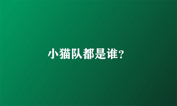 小猫队都是谁？
