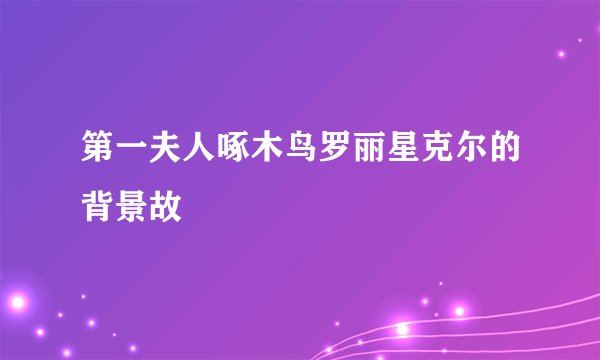 第一夫人啄木鸟罗丽星克尔的背景故