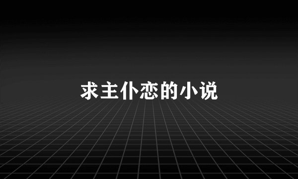 求主仆恋的小说
