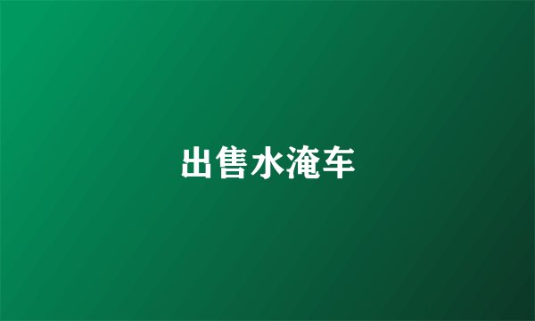 出售水淹车